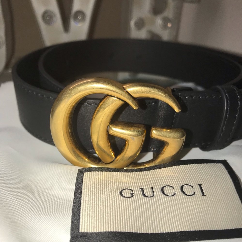Double G Logo Leather Belt